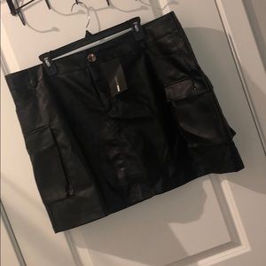 Black leather Skirt